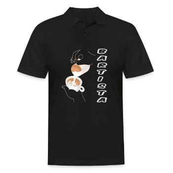 Bartista Barista Bart Kaffee Coffein Geschenk - Männer Poloshirt - Schwarz - Vorne - Kai (181cm)