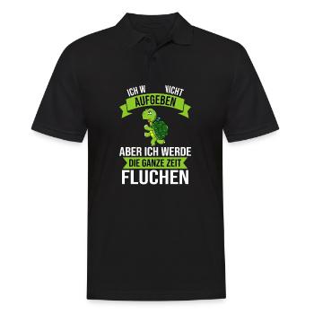 Ich werde nicht aufgeben aber fluchen Joggen - Männer Poloshirt - Schwarz - Vorne - Kai (181cm)