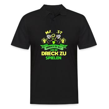 Gärtner, Hobbygärtner Geschenk, Garten Motiv - Männer Poloshirt - Schwarz - Vorne - Kai (181cm)