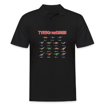 Arten Von Dinosauriern - Männer Poloshirt - Schwarz - Vorne - Kai (181cm)