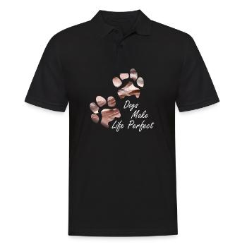 Paw prints dog paws paws dogs - Men's Polo Shirt - black - Front - Kai (181cm)
