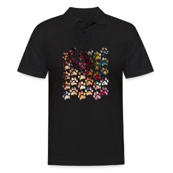 Empreintes de pattes pattes pattes chien chien - Polo Homme - noir - Devant - Kai (181cm)