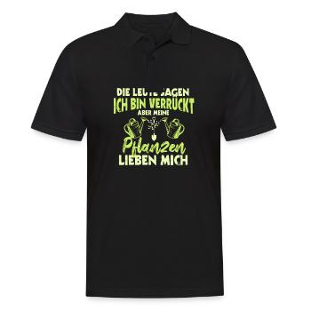 Gärtner, Hobbygärtner Geschenk, Garten Motiv - Männer Poloshirt - Schwarz - Vorne - Kai (181cm)