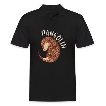 Pangolin Schuppentier Pangolins süßes Geschenk - Männer Poloshirt - Schwarz - Vorne - Kai (181cm)