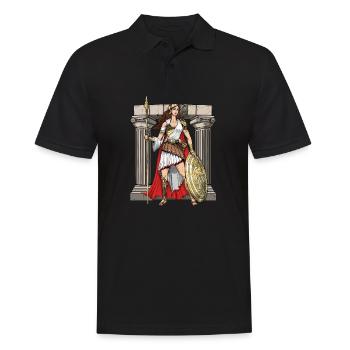 Déesse grecque d’Athéna - Polo Homme - noir - Devant - Kai (181cm)