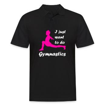 Gymnaste handstand gymnastique - Polo Homme - noir - Devant - Kai (181cm)