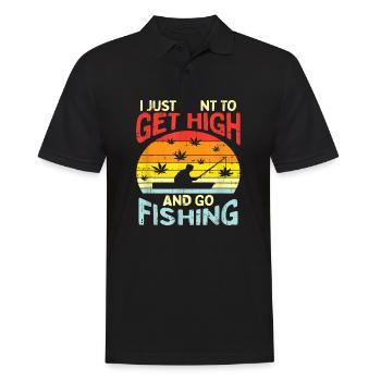 Cannabis Hanf THC 420 - Männer Poloshirt - Schwarz - Vorne - Kai (181cm)