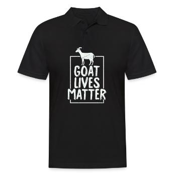 Goat Lives Matter - Polo Homme - noir - Devant - Kai (181cm)