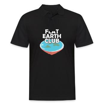 Flat Flat Earth Flat Earth Conspiracy - Men's Polo Shirt - black - Front - Kai (181cm)