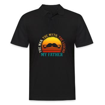 Der Mann Der Mythos Die Legende Vater - Männer Poloshirt - Schwarz - Vorne - Kai (181cm)