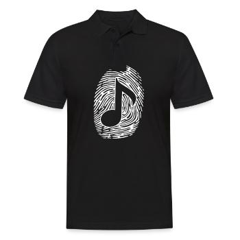 Musiker Musik Musiknote Note Noten Notenschlüssel - Männer Poloshirt - Schwarz - Vorne - Kai (181cm)
