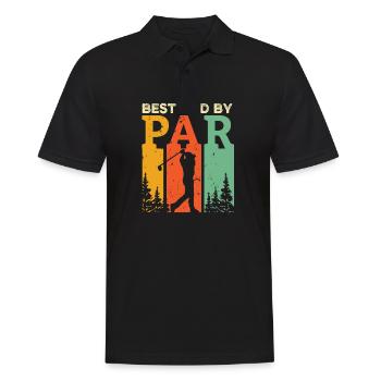 Best Dad By Par Golfing T Shirt Best Dad Golf Golf - Men's Polo Shirt - black - Front - Kai (181cm)