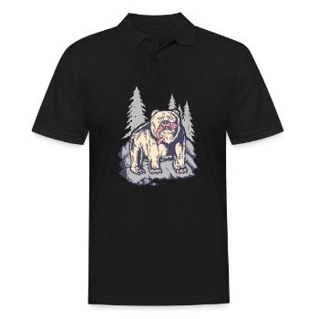 Grizzly Ours saumon forêt - Polo Homme - noir - Devant - Kai (181cm)