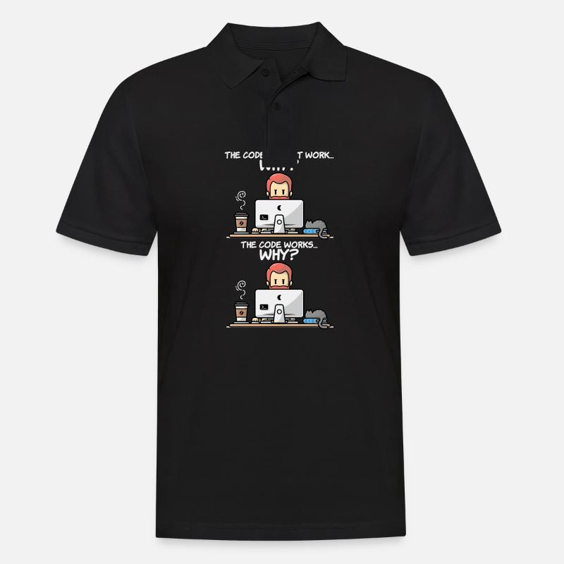Programmier - Männer Poloshirt - Schwarz