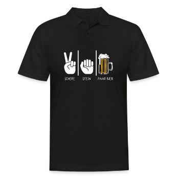 blockedName - Männer Poloshirt - Schwarz - Vorne - Kai (181cm)