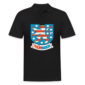 Thuringia Thuringia Erfurt Gift - Men's Polo Shirt - black - Front - Kai (181cm)