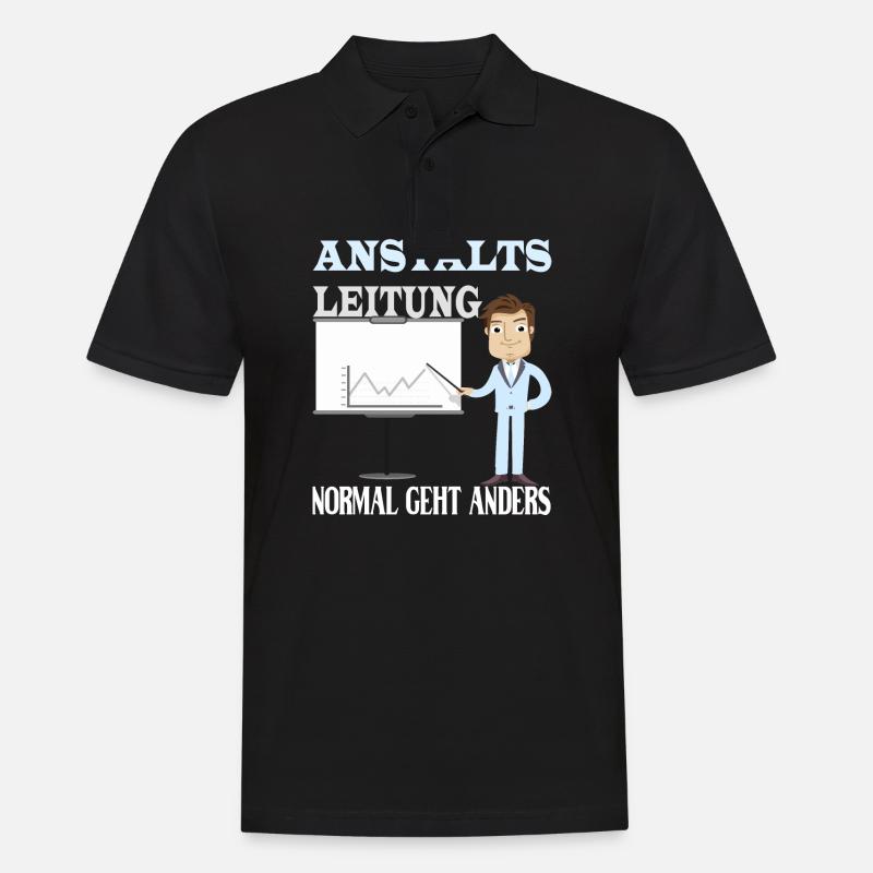 Anstaltsleitung normal geht anders - Männer Poloshirt - Schwarz