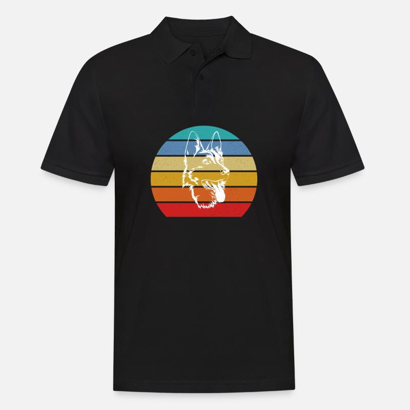 Deutscher Schäferhund - Männer Poloshirt - Schwarz