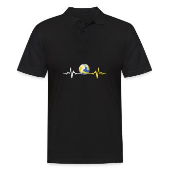 Volley-ball de battements de coeur - Polo Homme - noir - Devant - Kai (181cm)
