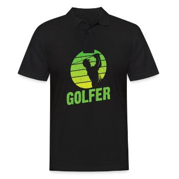 Golf golf golf golf cadeau - Polo Homme - noir - Devant - Kai (181cm)