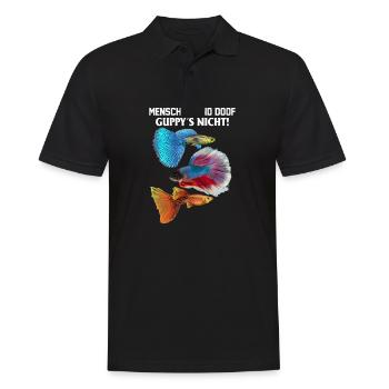 Menschen Aquarium Guppy - Männer Poloshirt - Schwarz - Vorne - Kai (181cm)
