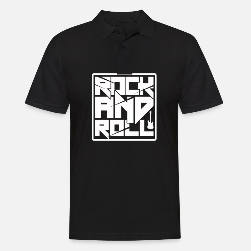 Rock 'n' Roll - Männer Poloshirt - Schwarz