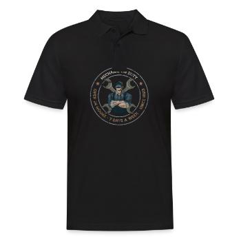Mechanic on duty car mechanic workshop - Men's Polo Shirt - black - Front - Kai (181cm)