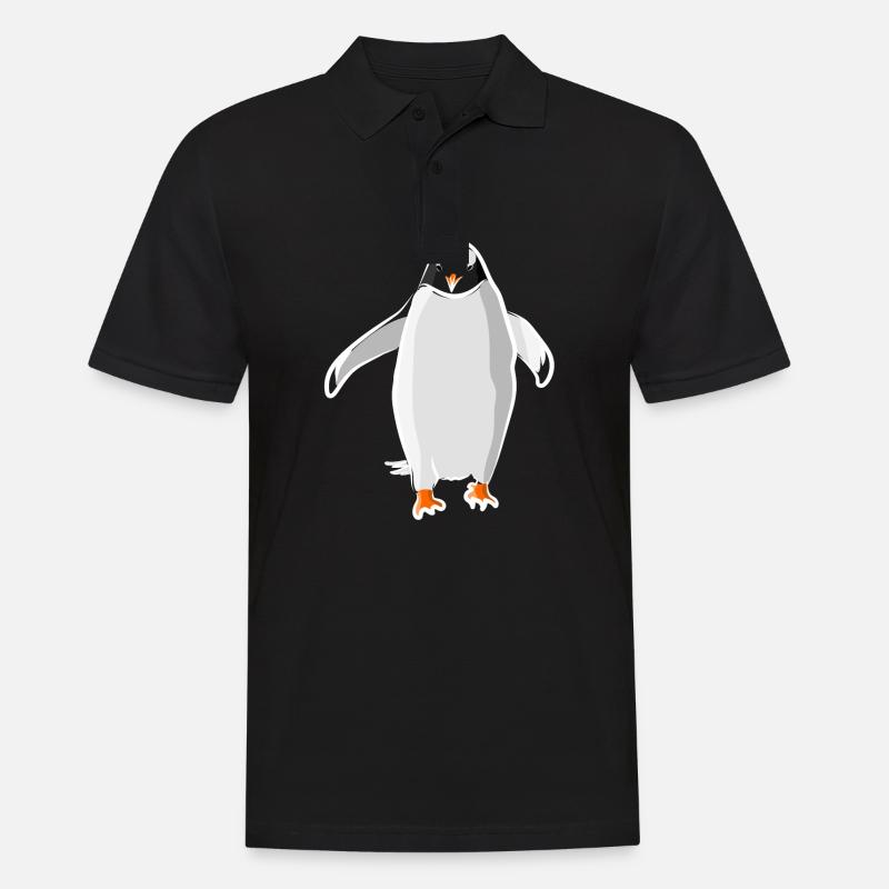 Pinguin - Männer Poloshirt - Schwarz