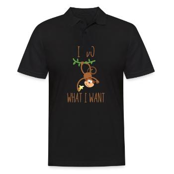 Anything but monkeys - Men's Polo Shirt - black - Front - Kai (181cm)