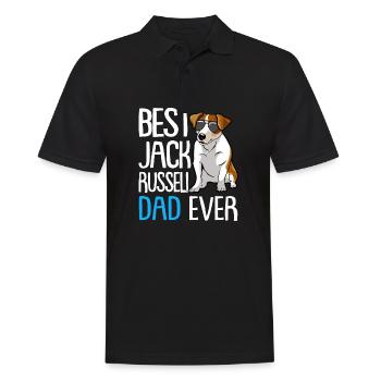 Best Jack Russell Dad Ever Hund Hunderasse - Männer Poloshirt - Schwarz - Vorne - Kai (181cm)