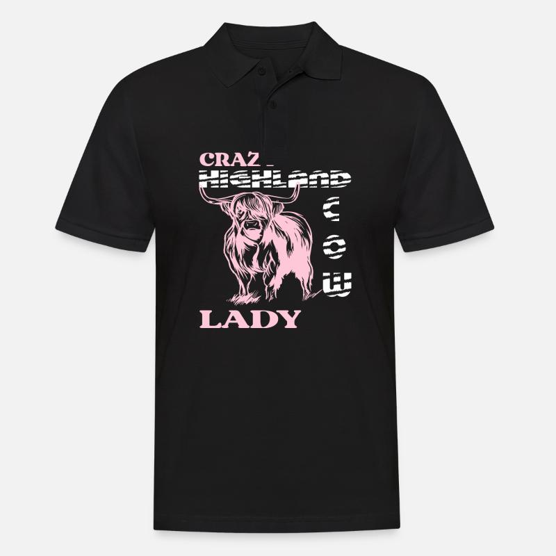 schottisches hochlandrind Mädchen geschenk - Männer Poloshirt - Schwarz