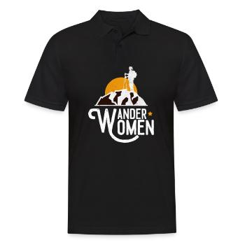 Wander Woman Wandern - Männer Poloshirt - Schwarz - Vorne - Kai (181cm)