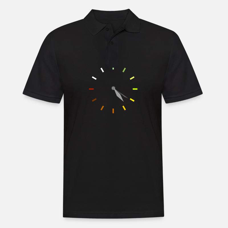 Clock Time Marijuana Stoner - Männer Poloshirt - Schwarz