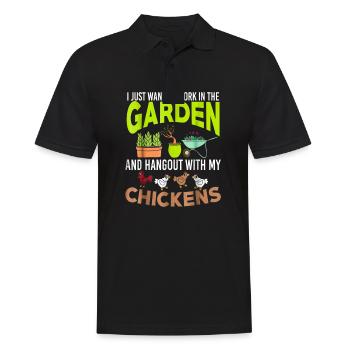 Jardin jardin jardinier Jardinage - Polo Homme - noir - Devant - Kai (181cm)