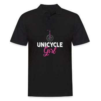 Monocycle fille cycliste monocycle Girl - Polo Homme - noir - Devant - Kai (181cm)
