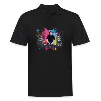 house festival goa techno raven acid musik rave - Männer Poloshirt - Schwarz - Vorne - Kai (181cm)