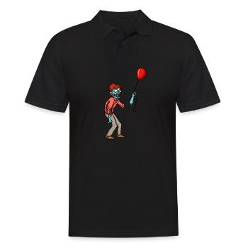 Zombie balloon sarcasm halloween balloon - Men's Polo Shirt - black - Front - Kai (181cm)