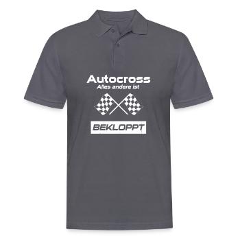 Autocross everything else is crazy - Men's Polo Shirt - charcoal grey - Front - Nico (186cm)