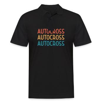 Autocross Motorsport - Men's Polo Shirt - black - Front - Kai (181cm)
