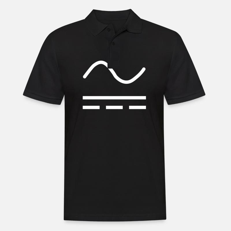 Aktueller Durchfluss - Männer Poloshirt - Schwarz