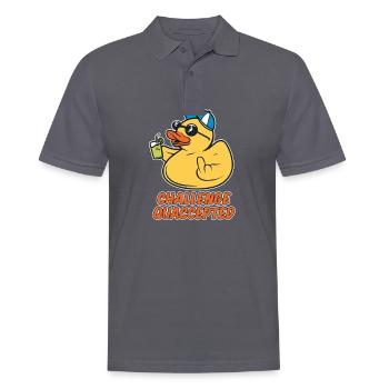 Freche Quietscheente - Défi relevé - Polo Homme - charbon - Devant - Nico (186cm)