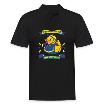 Blaulichtmilieu Retter Badeente - Blaulicht - Männer Poloshirt - Schwarz - Vorne - Kai (181cm)