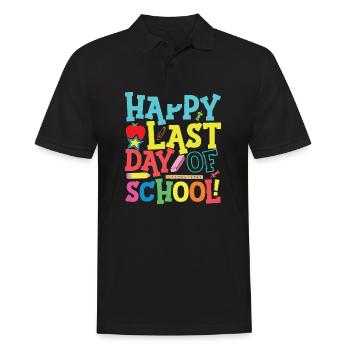 Last day of school - Men's Polo Shirt - black - Front - Kai (181cm)