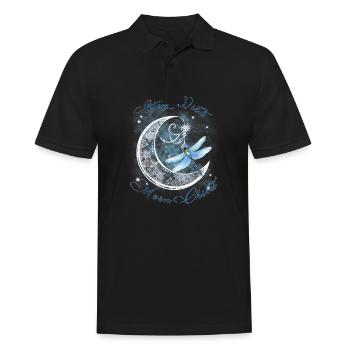 Wild Moonchild Live by the sun Love by the moon - Männer Poloshirt - Schwarz - Vorne - Kai (181cm)