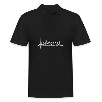 Vélo de battement de coeur - Polo Homme - noir - Devant - Kai (181cm)