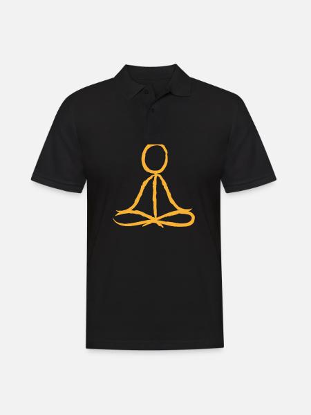 Yoga Peace Geschenk Spiritualität Meditation - Männer Poloshirt - Schwarz
