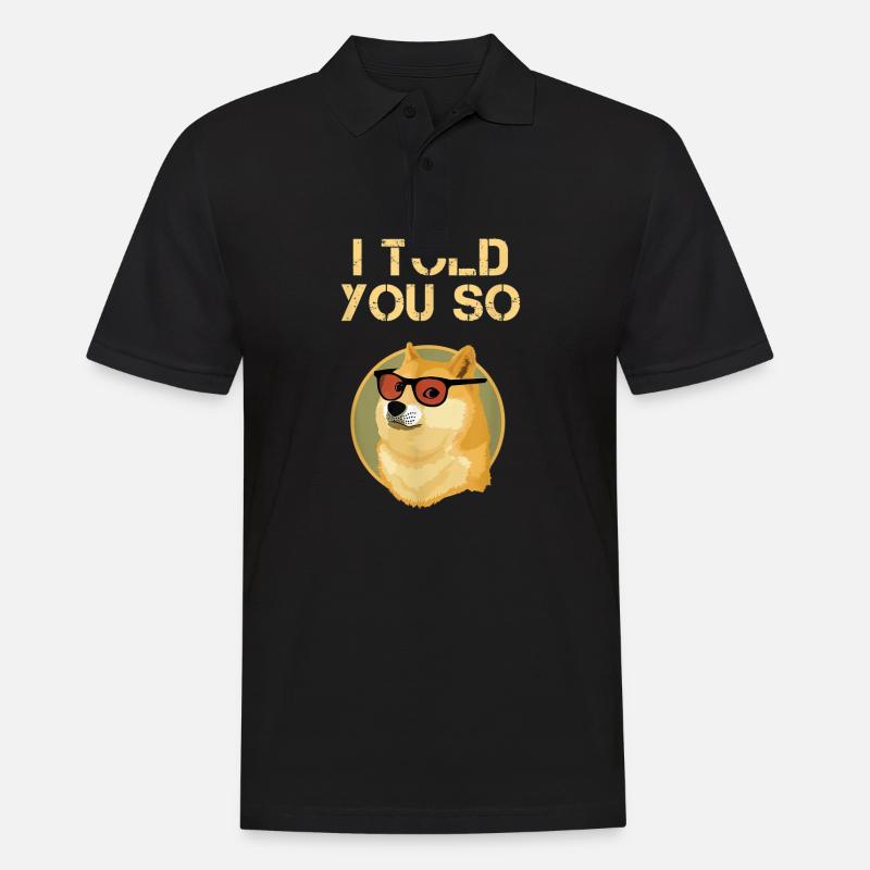 Dogecoin Cryptocurrecy Drôle de Dogecoin - Polo Homme - noir