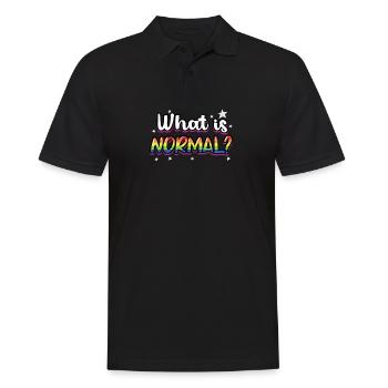 Whats Normal Lesbian Bisexual Trans Gay Pride - Polo Homme - noir - Devant - Kai (181cm)