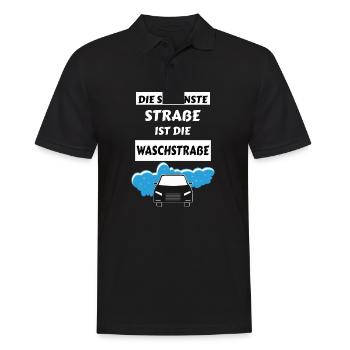 Autowaschen lustige Designs witziger Spruch tuning - Männer Poloshirt - Schwarz - Vorne - Kai (181cm)
