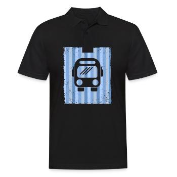 Bus Bus driver School bus Bus - Men's Polo Shirt - black - Front - Kai (181cm)